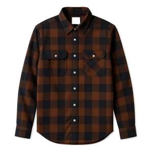 Flannel Skjorte - Unisex - Mørkebrun